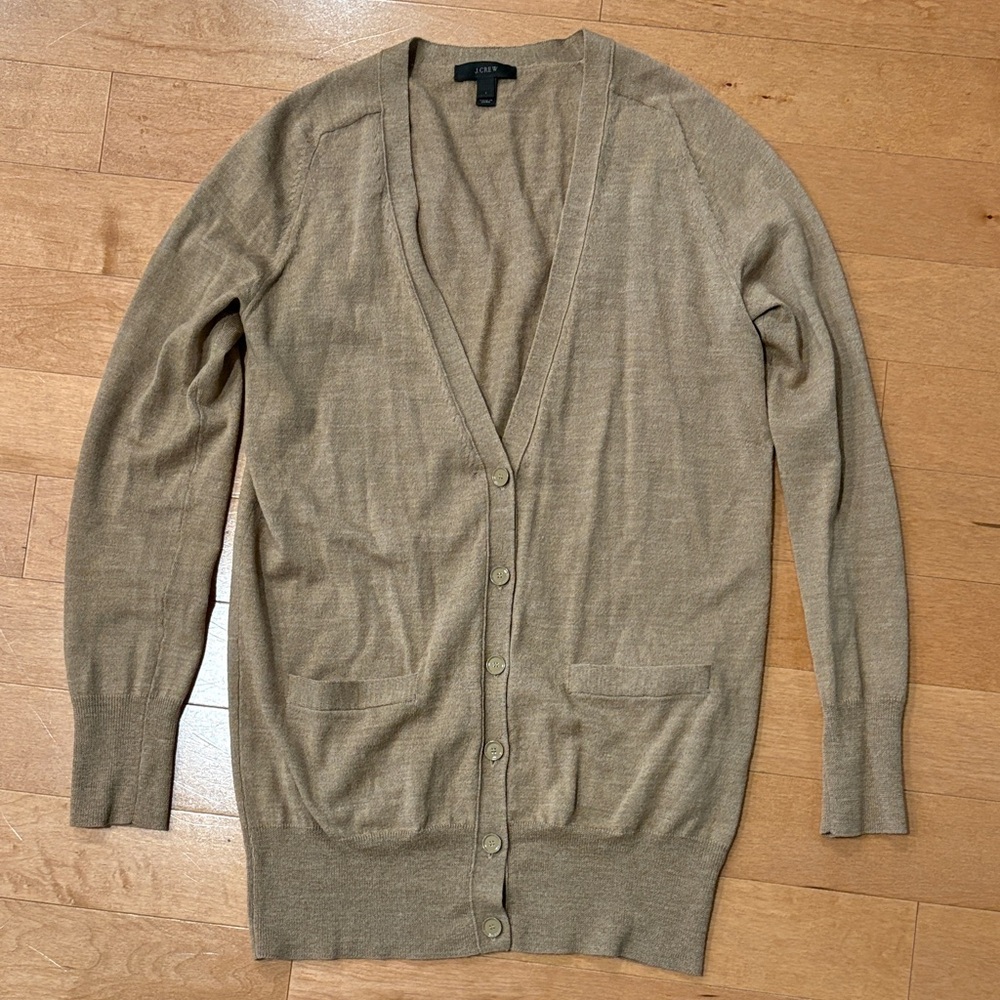 J. Crew Light Brown Cardigan